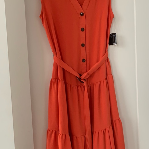 Gabby Skye Sleeveless Belted Midi Shirt Dress - Picture 4 of 5